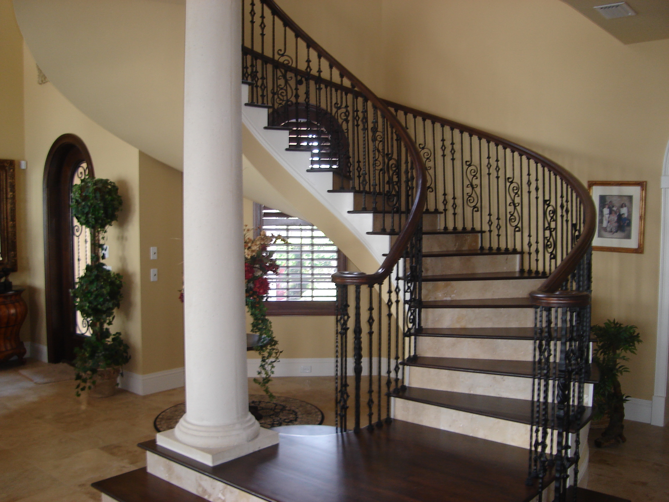 Scott-Douglas Design traditional curved wooden staircase